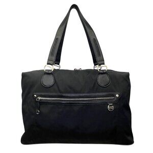 Tumi Women’s Black Nylon With Leather Trim Multi Pocket Travel Tote Size L